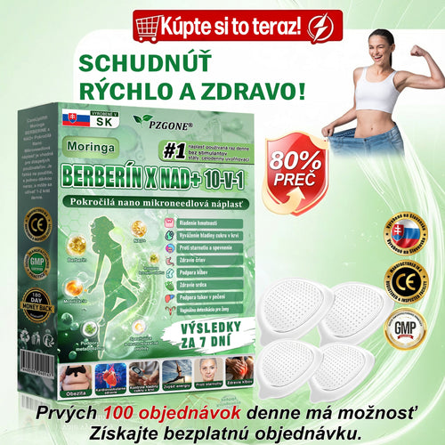 🇸🇰 Oficiálny obchod | 💯𝐏𝐙𝐆𝐎𝐍𝐄® Moringa·Berberín×NAD+ 10‑v‑1 Náplasť (Okamžitý účinok, viditeľné výsledky už po 7 dňoch) ✅ Používa sa na zníženie hmotnosti, zlepšenie ochabnutej pokožky, podporu pri cukrovke, spánkovom apnoe a problémoch so kĺbmi.