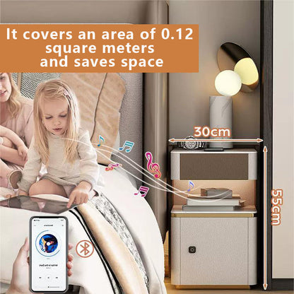 Smart Bedside Table Wireless Charging Fingerprint Lock