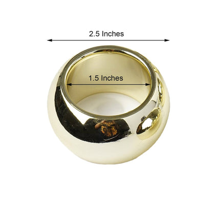 4 Pack Gold Acrylic Napkin Rings, Napkin Holder, Dinner Napkin Rings, Table Decor